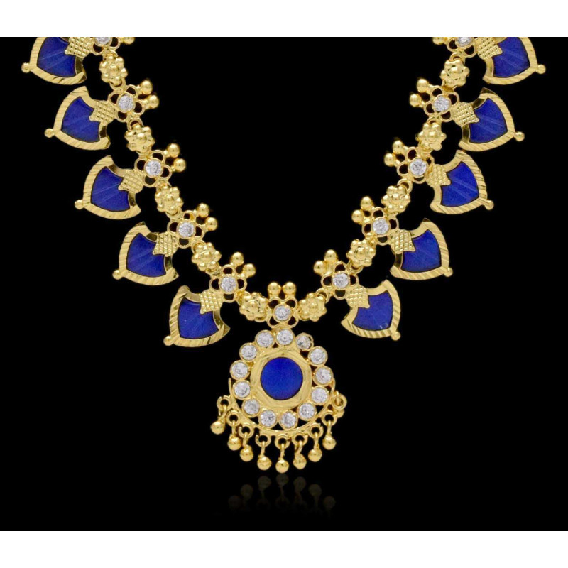 Palakka necklace gold price Clearance