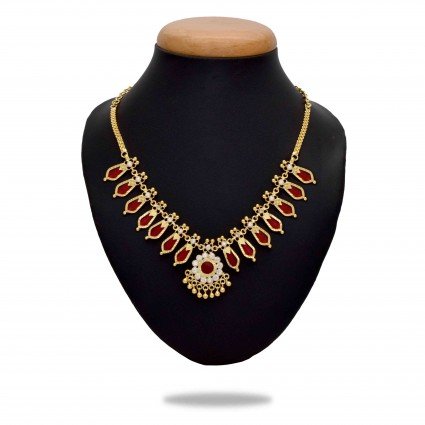 South Indian Traditional Gold Plated Nagapadam Necklace