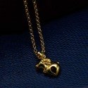 Gold Plated Link Chain with Small Goat Pendant