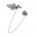 Glamorous Double Flower Brooch with Stunning Diamante