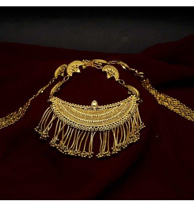 Latest Queenly Designed Gold Plated Wedding Hip Chain