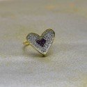 Beautiful American Diamond Heart Shape Rings