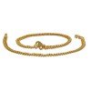 Micro Gold plated Link Chain Bead Anklets