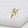 Dashing Gold Plated AD Stone Heart Ring