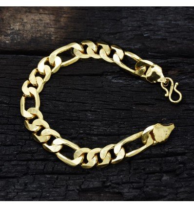 Gold Plated Thick Sachin Gent's Bracelet