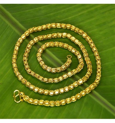 One Gram Gold Designer Thennampoo Chain For Women