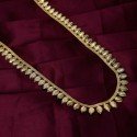 Gold Plated Traditional Leaf Bridal Long Chain Necklace