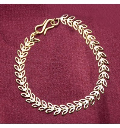 Gold Plated Leaf Ladies Bracelet