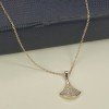 Rose Gold Fancy Designer Stone Drop Pendant Necklace