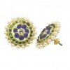 Real Temple Jewellery Big BG Round studs with Pearl Beads