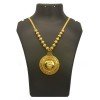 One Gram Gold MC Ball Chain Big Lakshmi Pendant Necklace