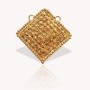 Gold Plated Diamond Cut Shaped Designer Pendant