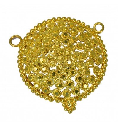 Gold Plated Designer Big Round Pendant