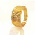 Micro Gold Plated Gent's Cz Stone Finger Ring