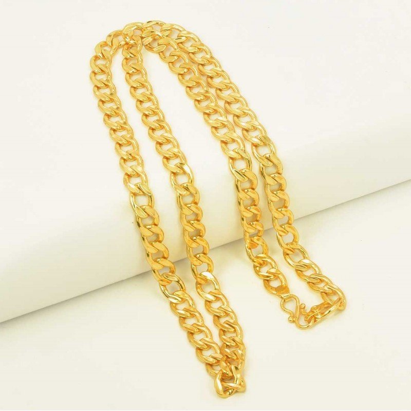 Buy Stylish Gold Plated Gent's Curb Link Chain Online|Kollam Supreme
