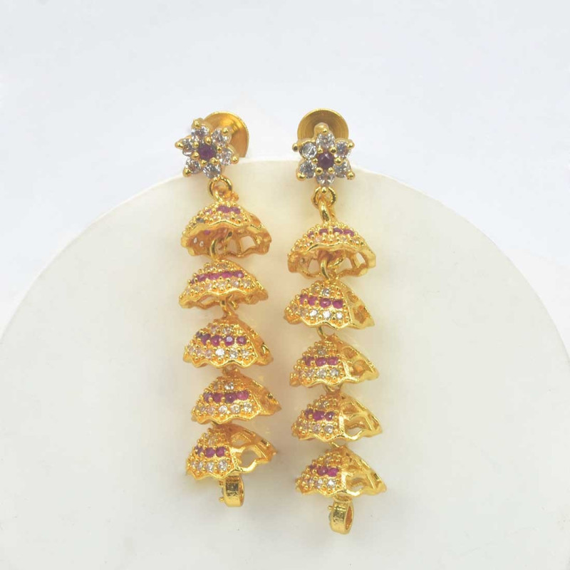 Step Gold Jhumka 2025