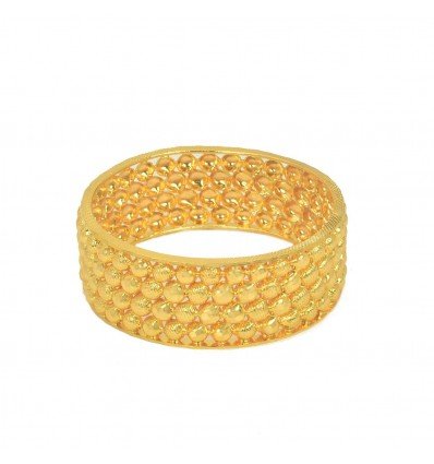 Gold Plated Broad Thick Designer Bangle