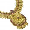 Ruby Lakshmi Kasu Model Leaf Necklace
