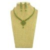 Stunning Premium Gold Plated Emerald Necklace Set