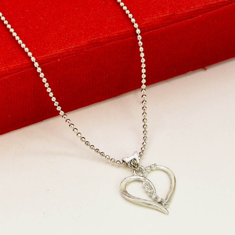 Charming Personalized Silver Heart Locket Necklace