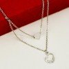 Trendy Double Layer Heart Pendant Chain for Girls
