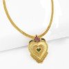 Gorgeous Urvasi Chain Heart Palakka Pendant Necklace