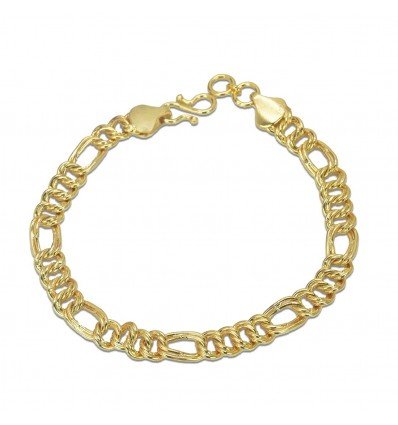 Trendy Designer Sachin Gold Plated Men's Bracelet