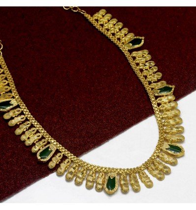 Gold Plated Kerala Traditional Jasmine Buds Nagapadam Necklace 