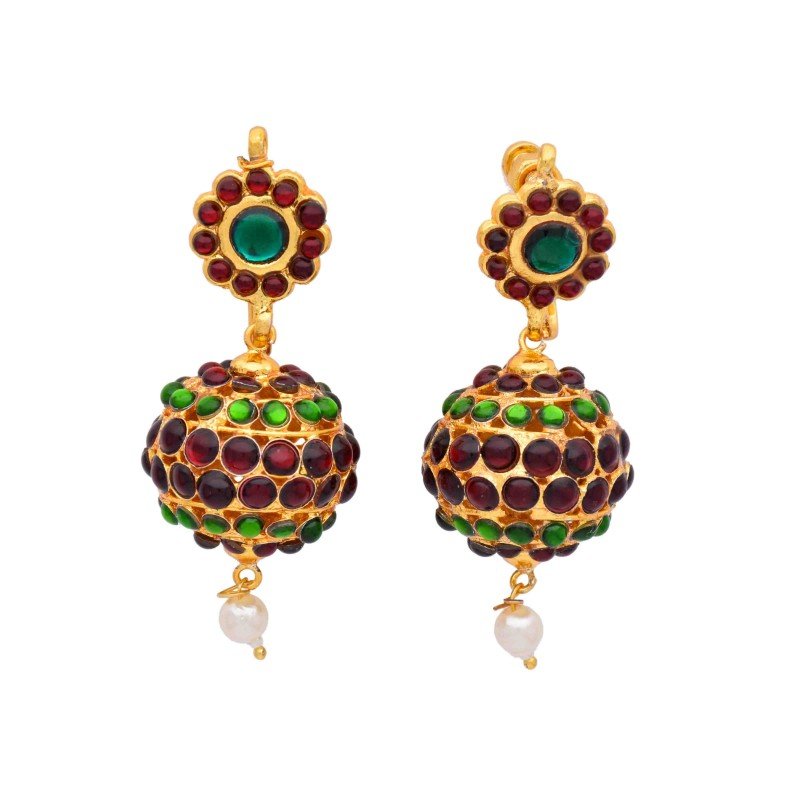 Buy Traditional Party Wear Pearls JHUMKA Earrings Collection Online  Collection Online From Surat Wholesale Shop