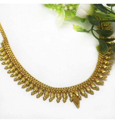 Simple Gold Plated Traditional Mango Design Necklace