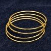 Cute Gold Plated Designer Daily Wear Thin Solid Bangles
