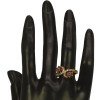 Elegant Premium Golden Ruby AD Finger Ring