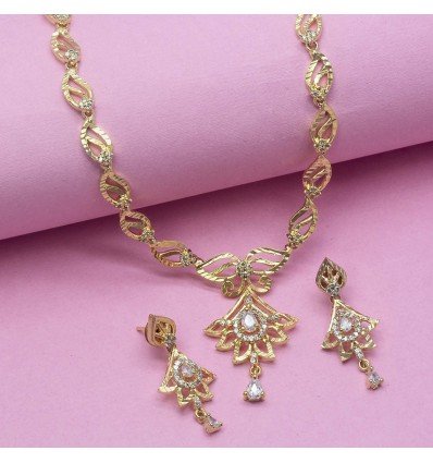 Stunning American Diamond Stone Necklace Set 