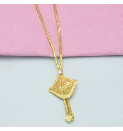 Simple Gold Plated Designer Pendant with Chain