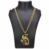 Premium Gold Plated Big Peacock Ruby Pendant With Layer Chain