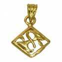 Micro Gold Plated Designer Diamond-Cut Pendant