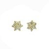 Gold Plated Cz Stone Floral Ear Studs