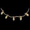 Beautiful Gold Plated Oval Hangings Bracelet For Ladies