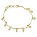 Beautiful Gold Plated Oval Hangings Bracelet For Ladies