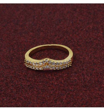 Premium Fashion CZ Stone Curved Band Ring