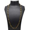 Gold Plated Double Strand Black Crystal Chain