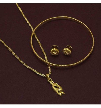 Gold Plated Daily Wear Jewellery Combo Set 16