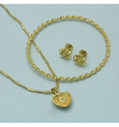 Gold Plated Daily Wear Jewellery Combo Set 07