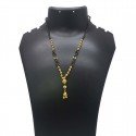 Trendy Black and Golden Beads Cz Mangalsutra Necklace