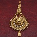 Antique Gold Plated Kundan Bridal Passa / Jhumar/Side Tikka Hair Accessory