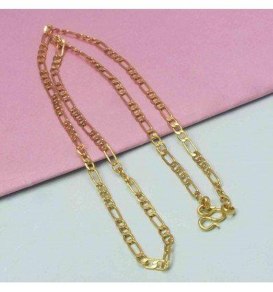 Gold Plated Flat Sachin Chain For Men