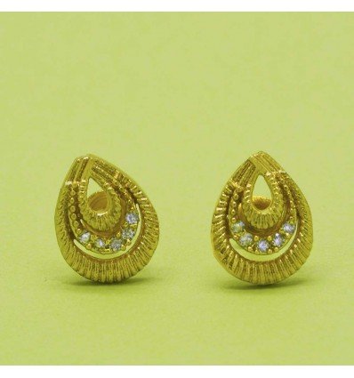 Stylish Gold Plated Designer Studs with Drops