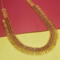 Gold Plated Semi-precious Stones Pichimottu Bridal Long Necklace