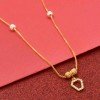 Silver Beads Gold Plated Box Chain Necklace