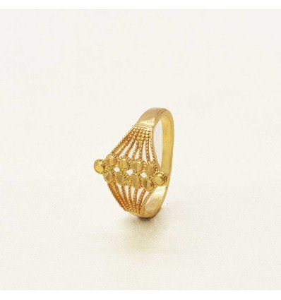 Micro Gold Plated Filigree Design Ladies Finger Ring